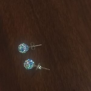 14k stamped pave earrings